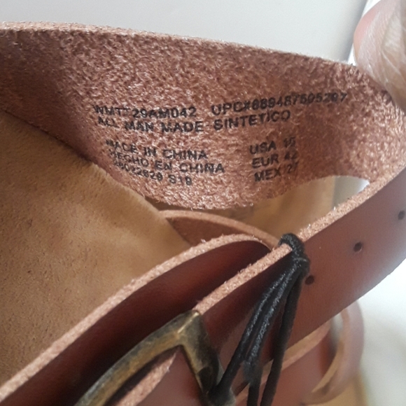 Cognac Round Toe Women's Footbed Sandals - Picture 7 of 8